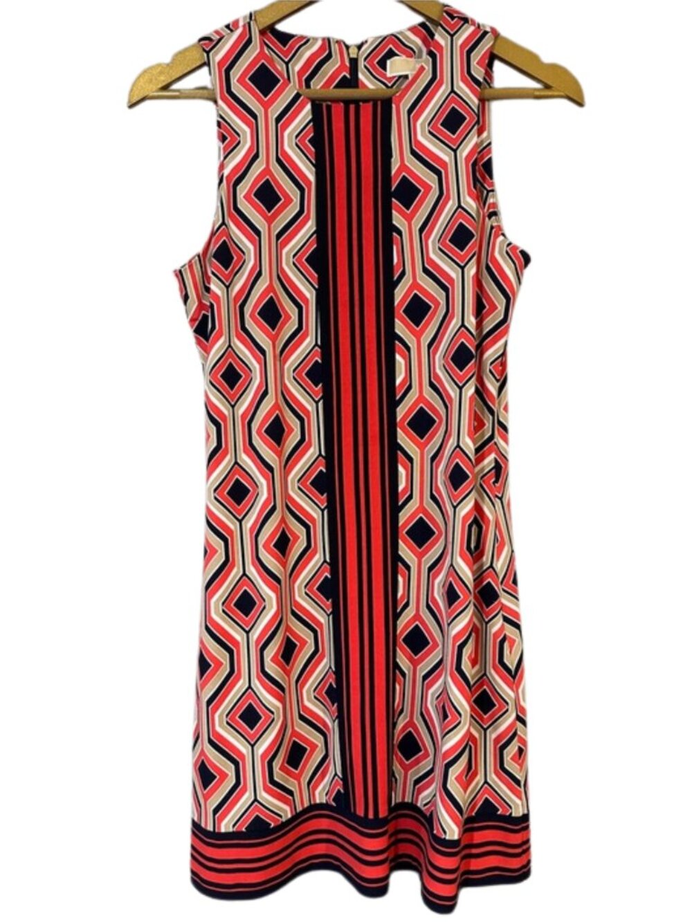 MICHAEL Michael Kors Petite Geometric Shift Dress Size Medium Sleeveless